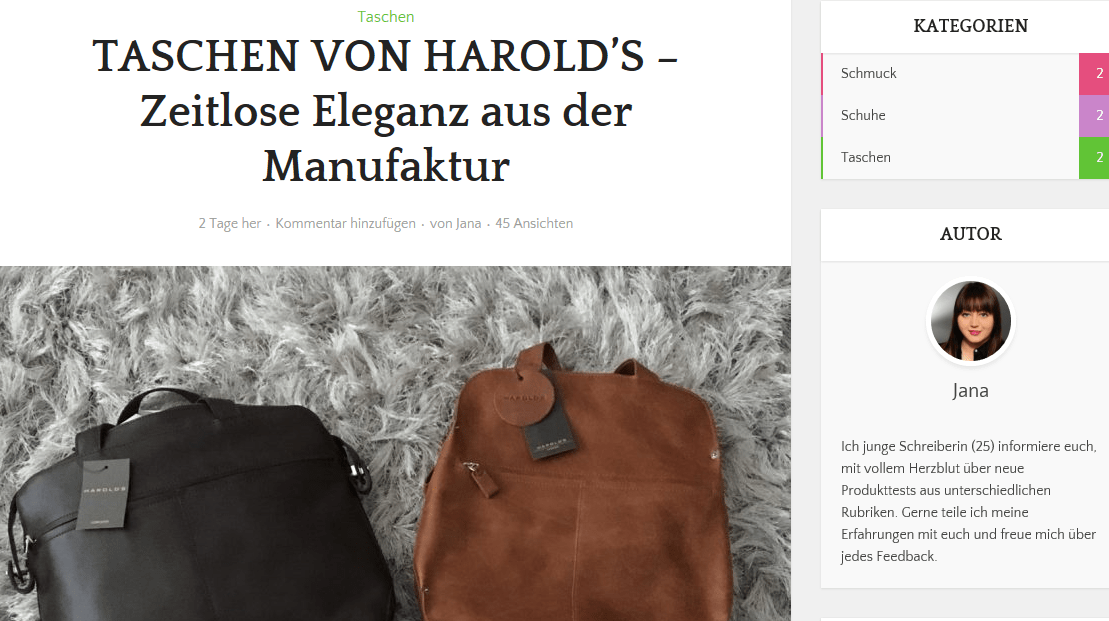 Zeitlose Eleganz aus der Manufaktur - Jana Testet