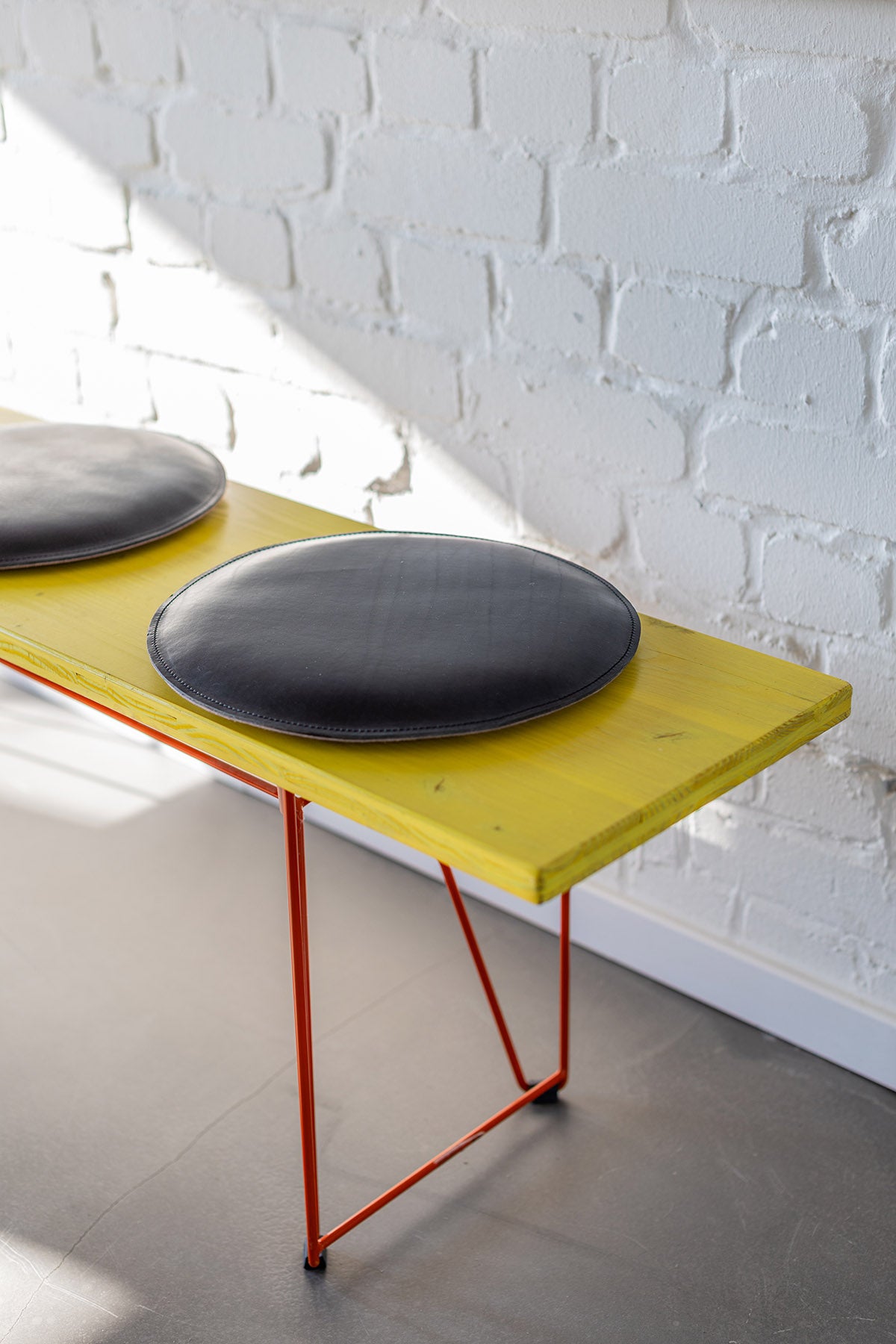 Leather pad Leather pad round
